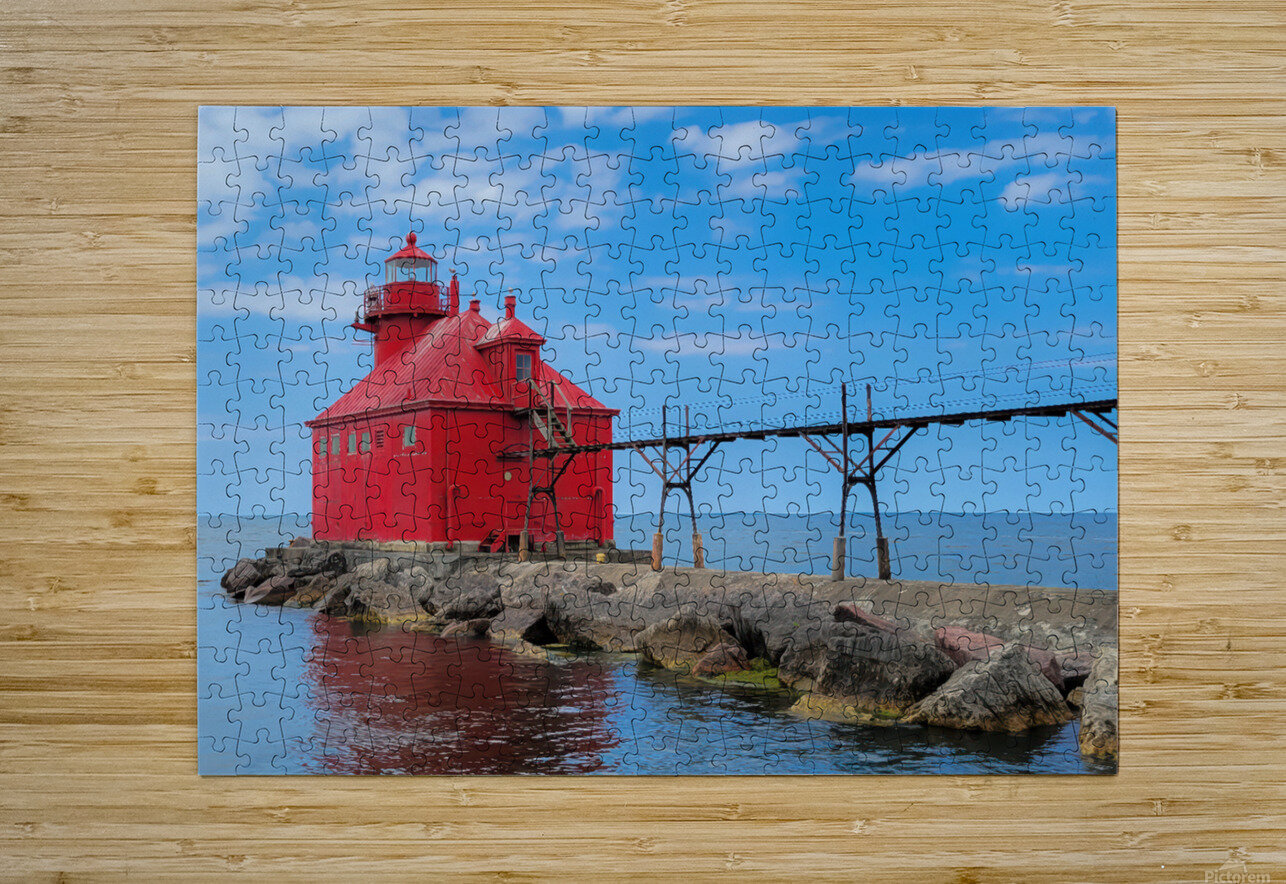Door County Lighthouse Kinseys Captures Puzzle printing